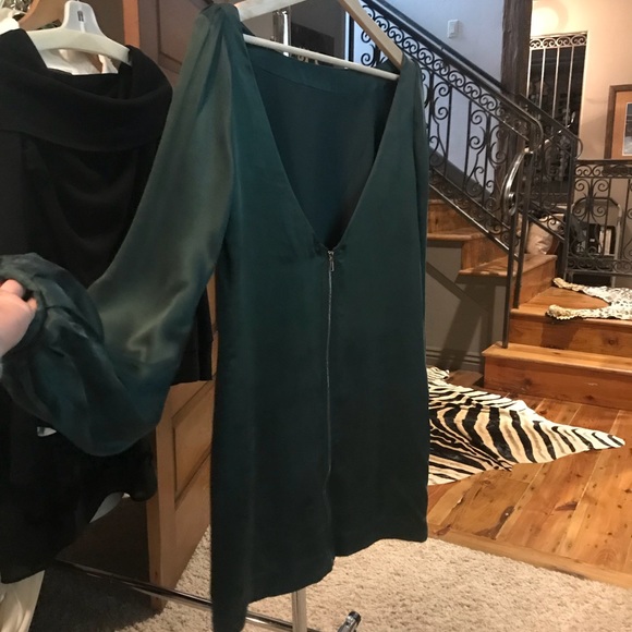 🆕 NWT ASILIO 💚 Longsleeve Silk Mini Dress - Picture 5 of 8